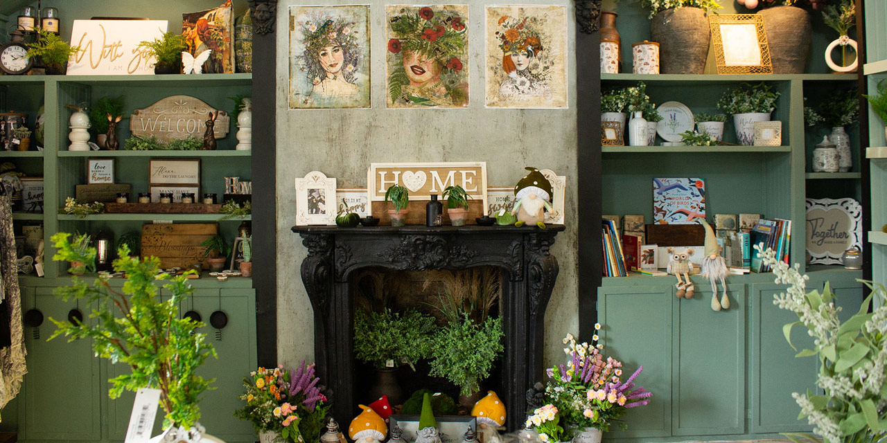 Decorations on display.